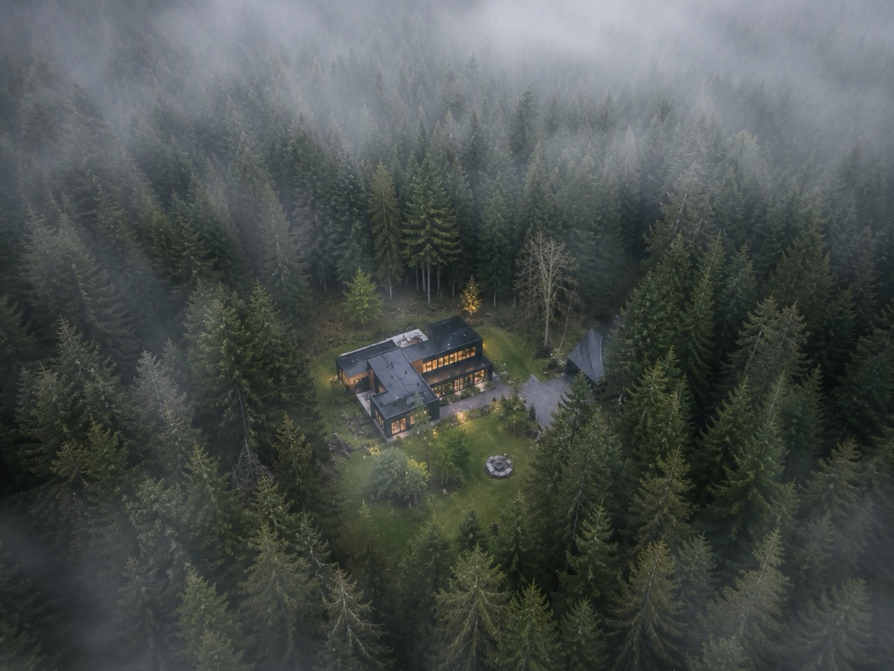 Dronefoto af sted, bygning og omgivelser fra Imagix
